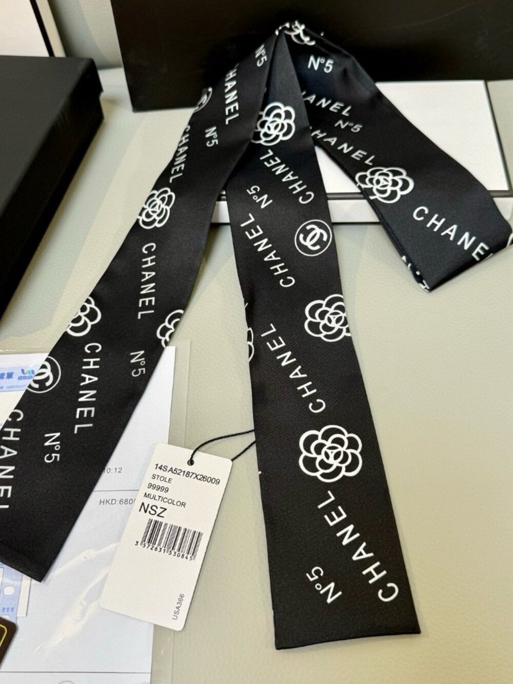 CHANEL No.5 Camellia Silk Scarf